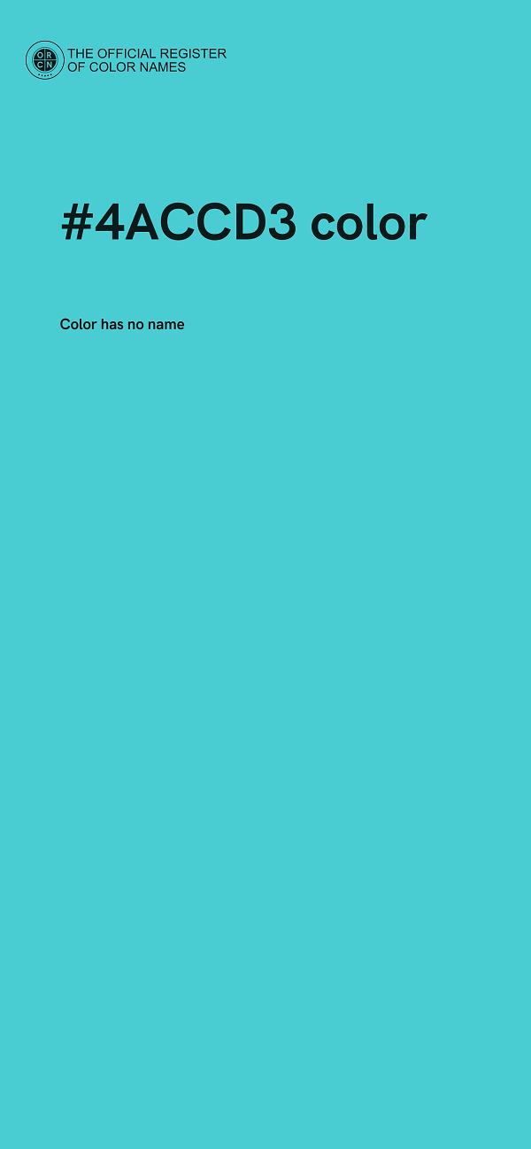 #4ACCD3 color image