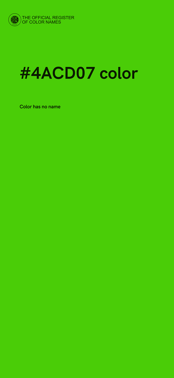 #4ACD07 color image