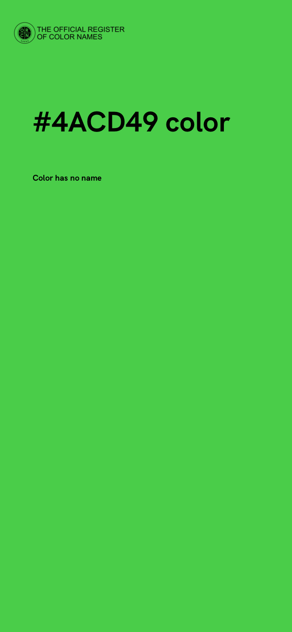 #4ACD49 color image