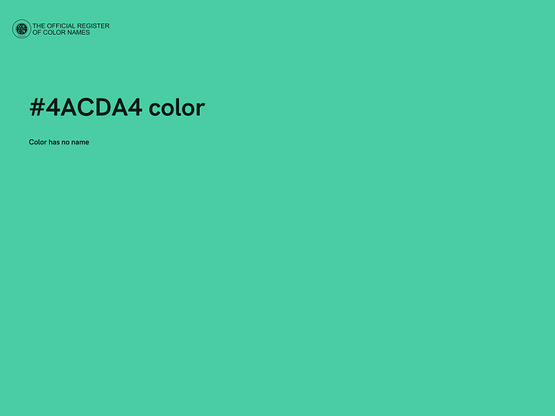 #4ACDA4 color image