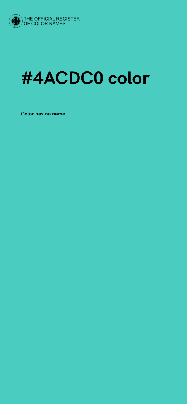 #4ACDC0 color image