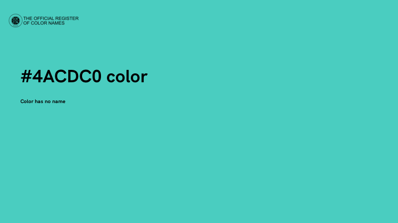 #4ACDC0 color image