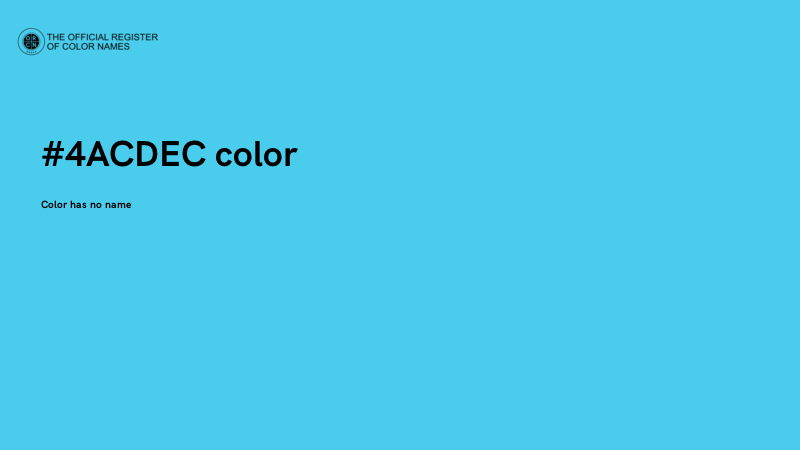 #4ACDEC color image