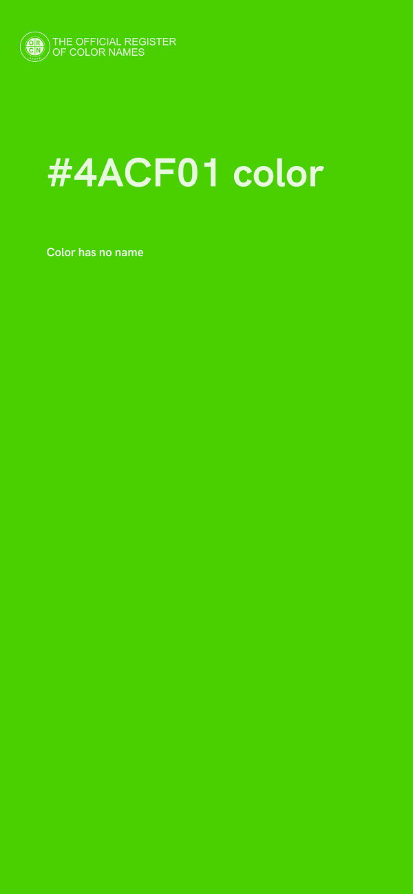 #4ACF01 color image