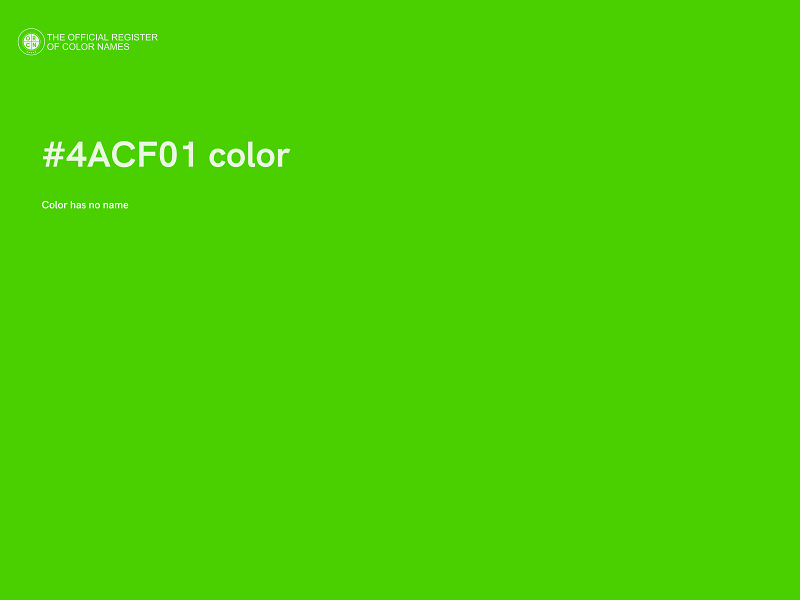 #4ACF01 color image