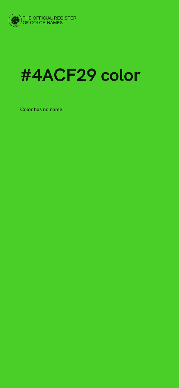 #4ACF29 color image