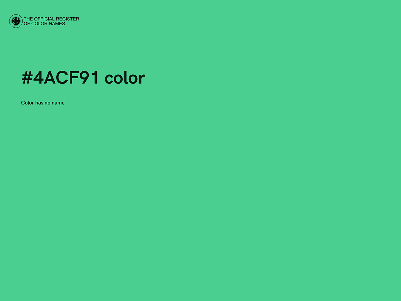 #4ACF91 color image