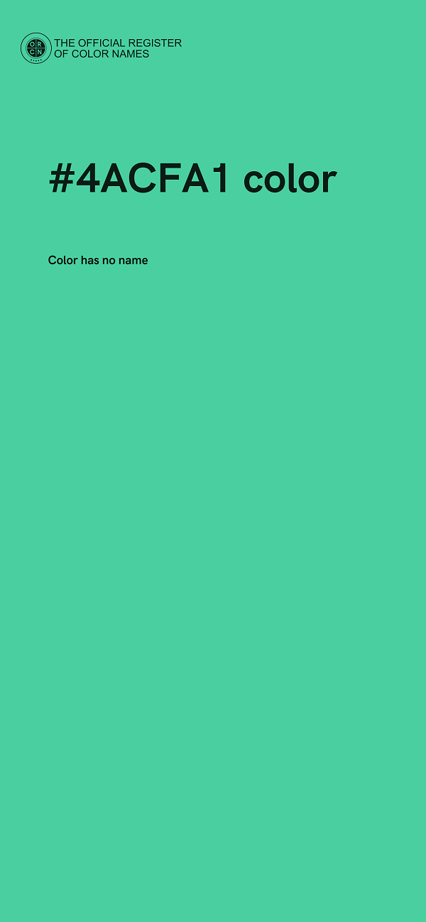 #4ACFA1 color image