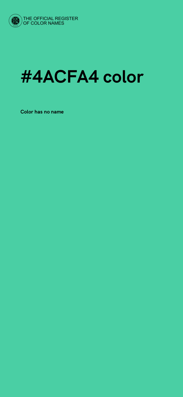 #4ACFA4 color image