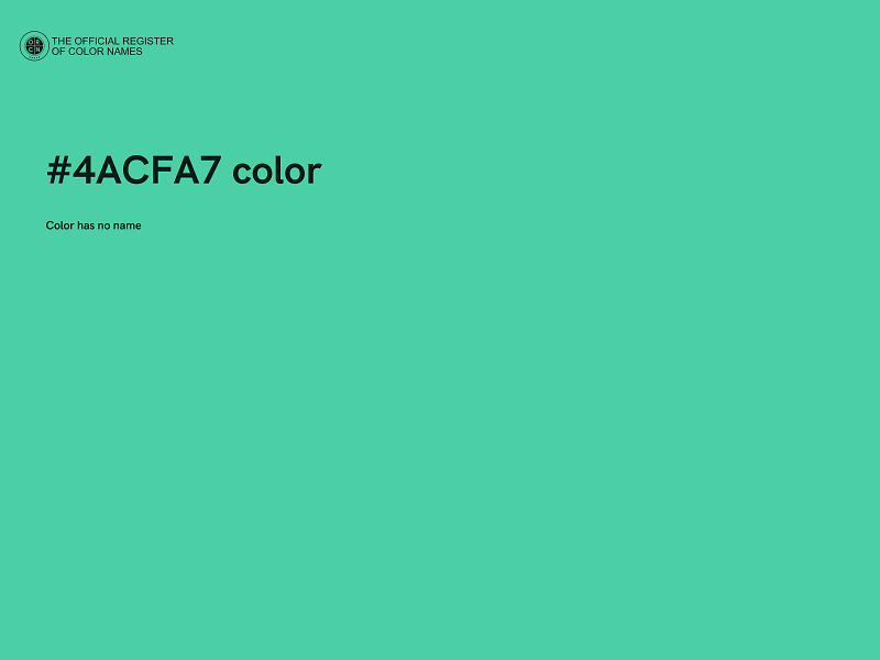 #4ACFA7 color image