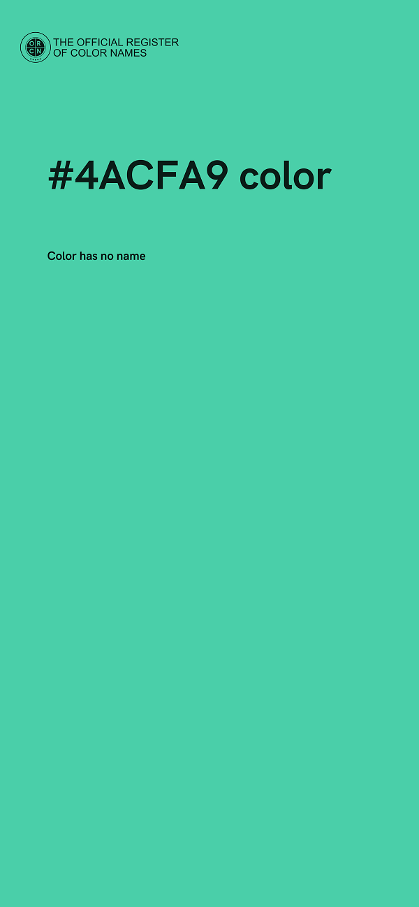 #4ACFA9 color image