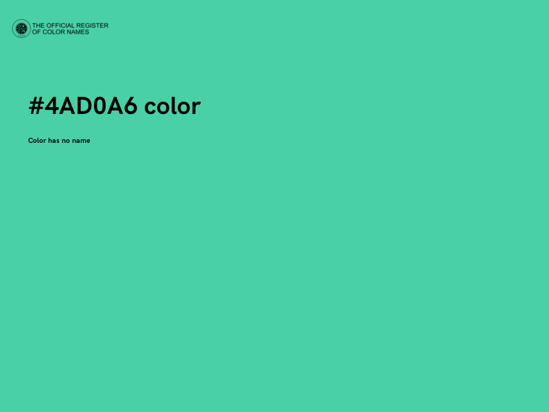 #4AD0A6 color image