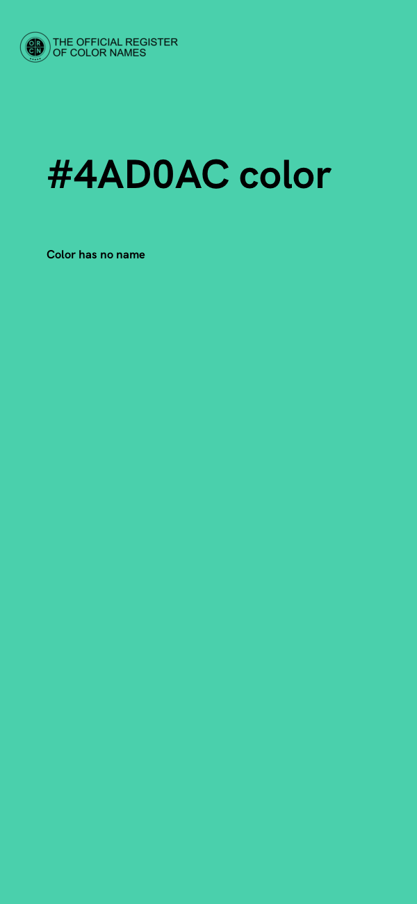 #4AD0AC color image