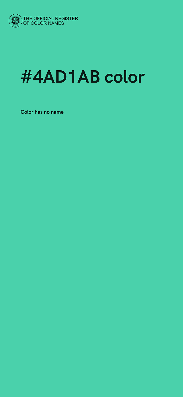 #4AD1AB color image