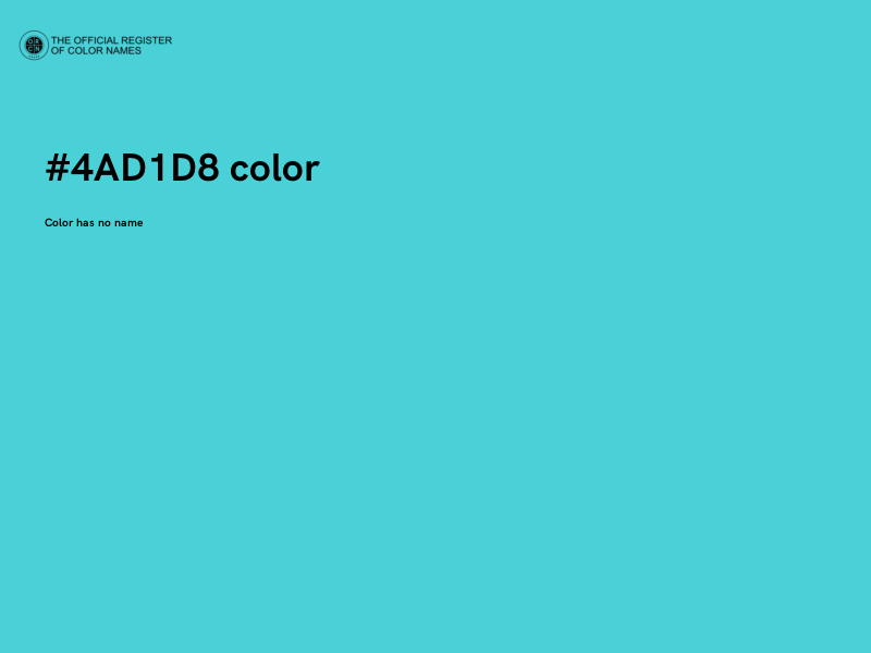 #4AD1D8 color image