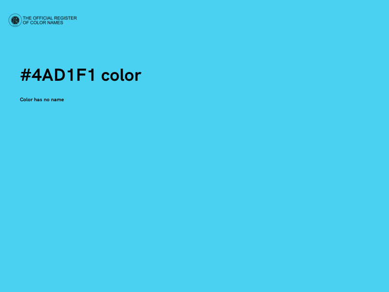 #4AD1F1 color image