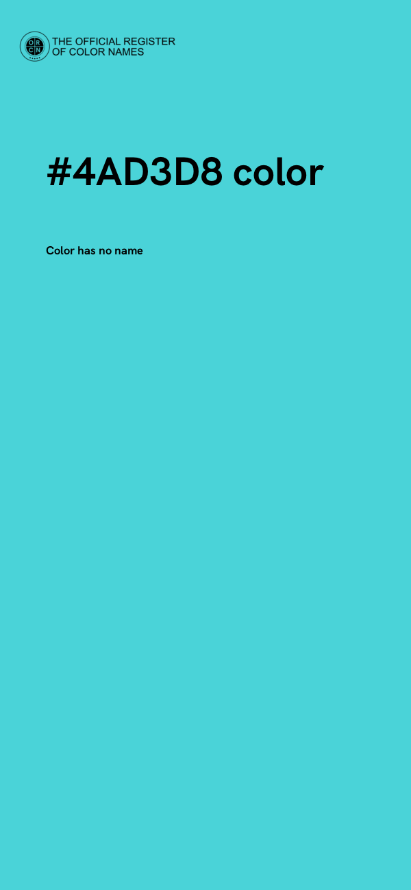 #4AD3D8 color image
