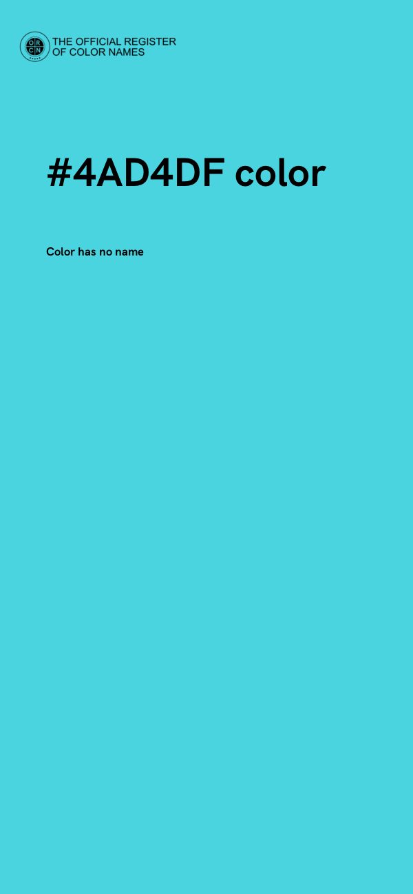 #4AD4DF color image