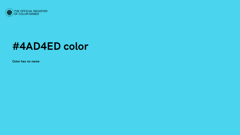 #4AD4ED color image