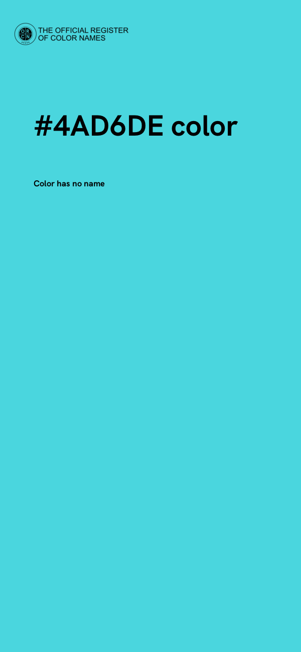 #4AD6DE color image