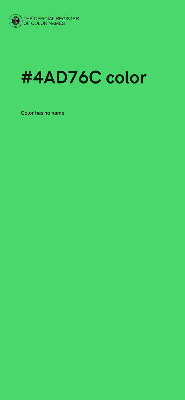 #4AD76C color image