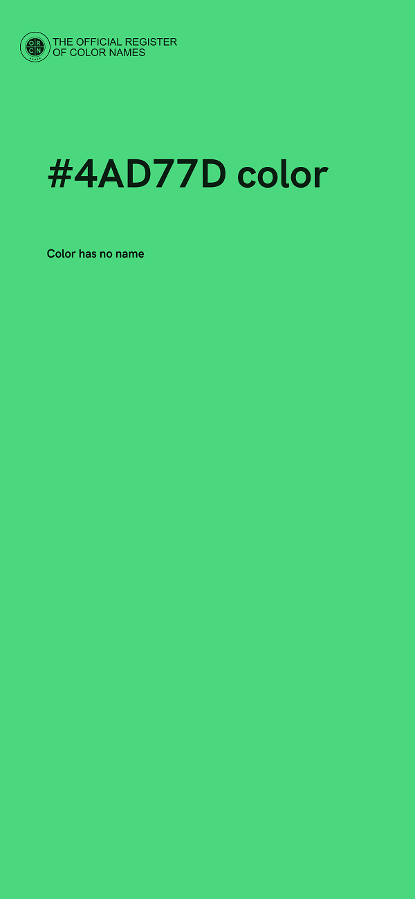 #4AD77D color image