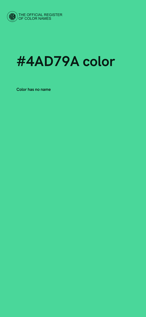 #4AD79A color image