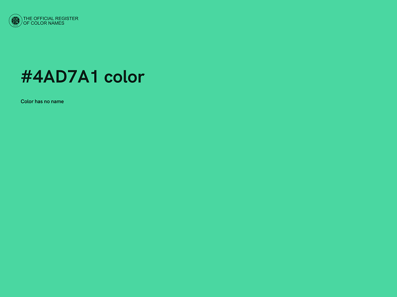 #4AD7A1 color image