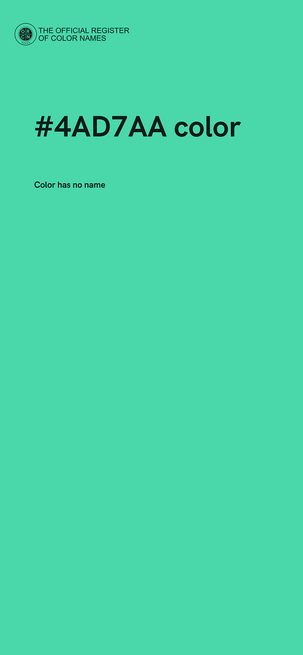 #4AD7AA color image