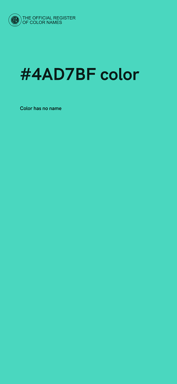 #4AD7BF color image