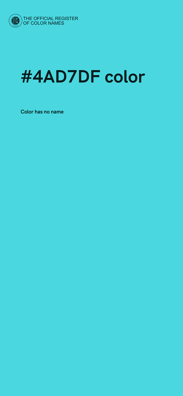 #4AD7DF color image