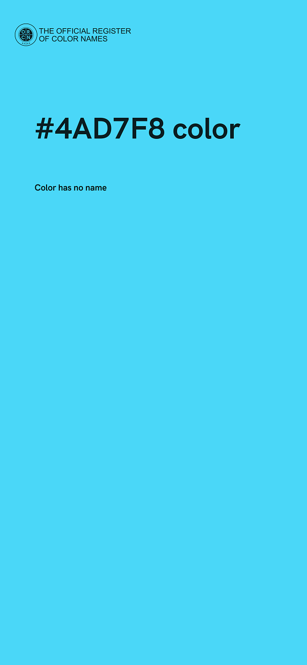 #4AD7F8 color image