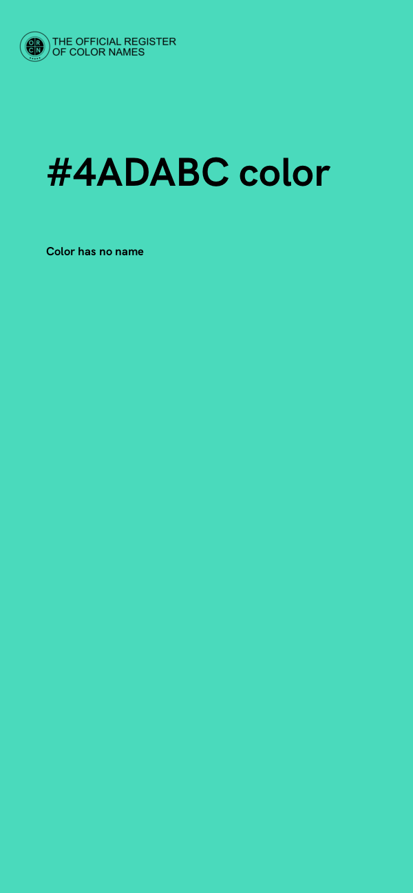 #4ADABC color image