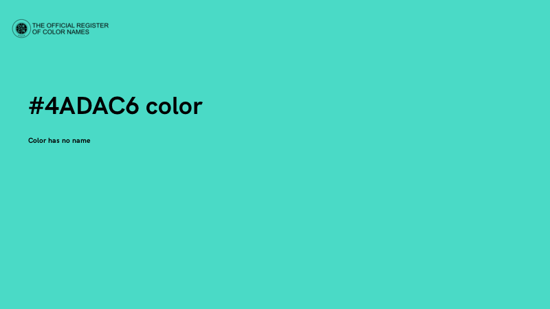 #4ADAC6 color image