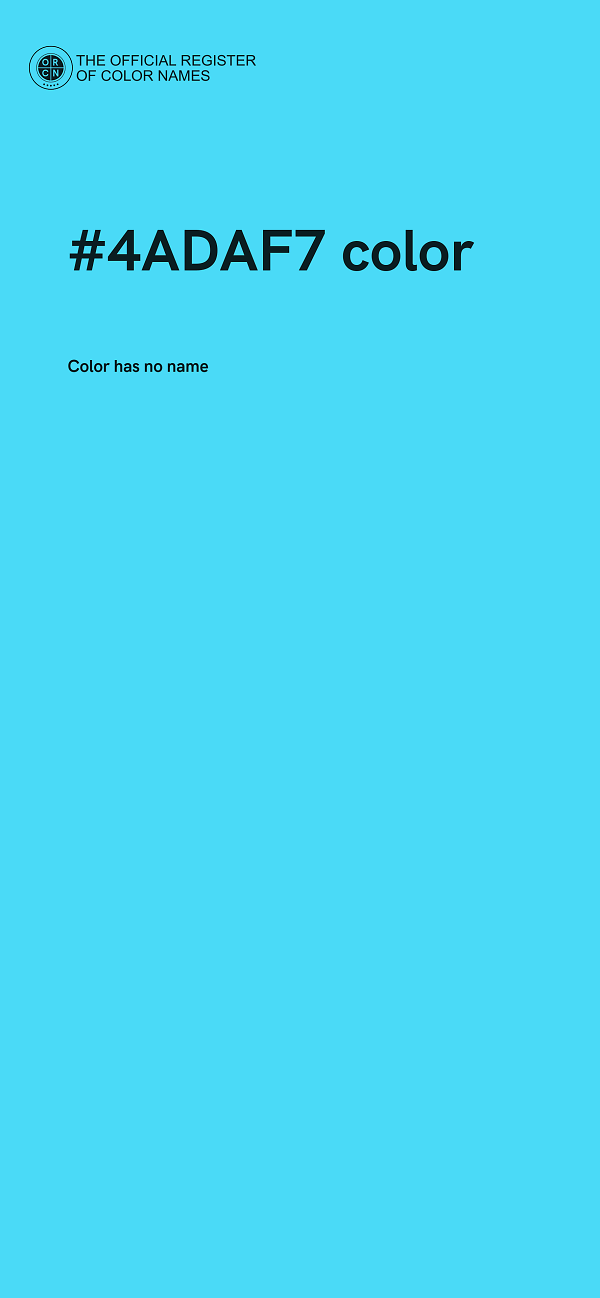 #4ADAF7 color image