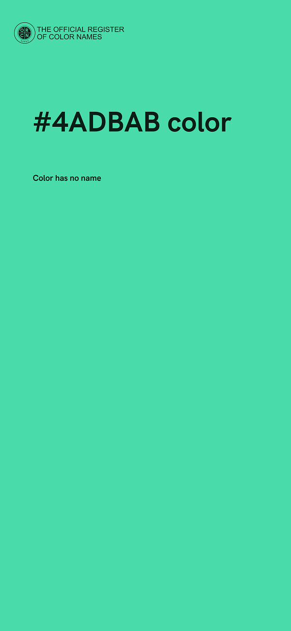 #4ADBAB color image