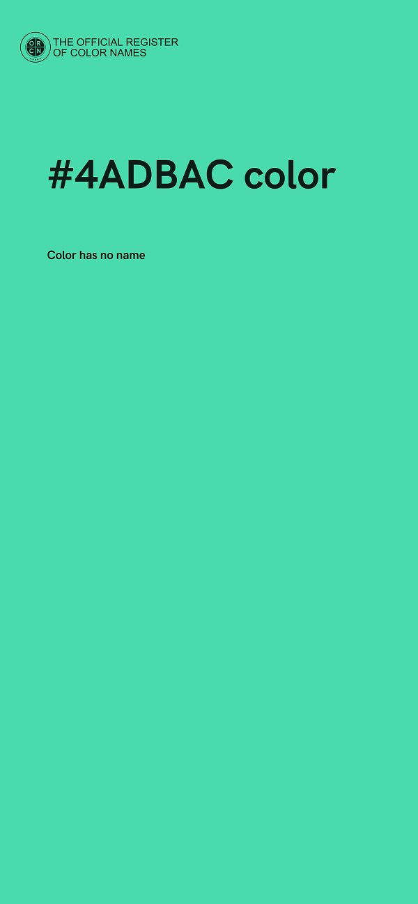 #4ADBAC color image