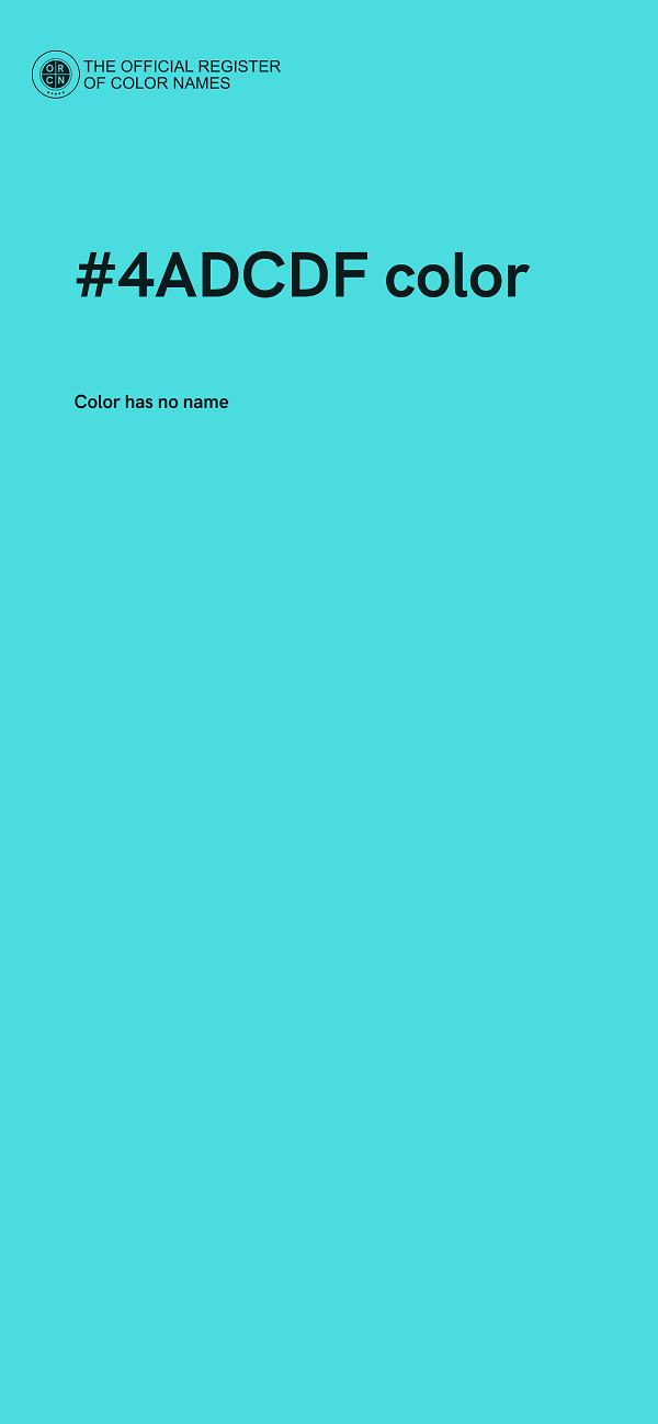 #4ADCDF color image
