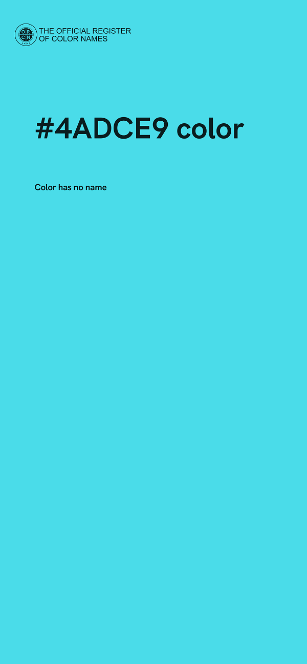 #4ADCE9 color image