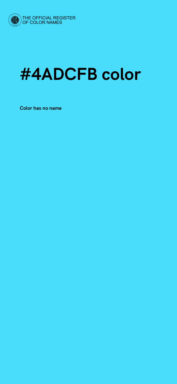 #4ADCFB color image