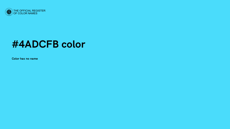 #4ADCFB color image