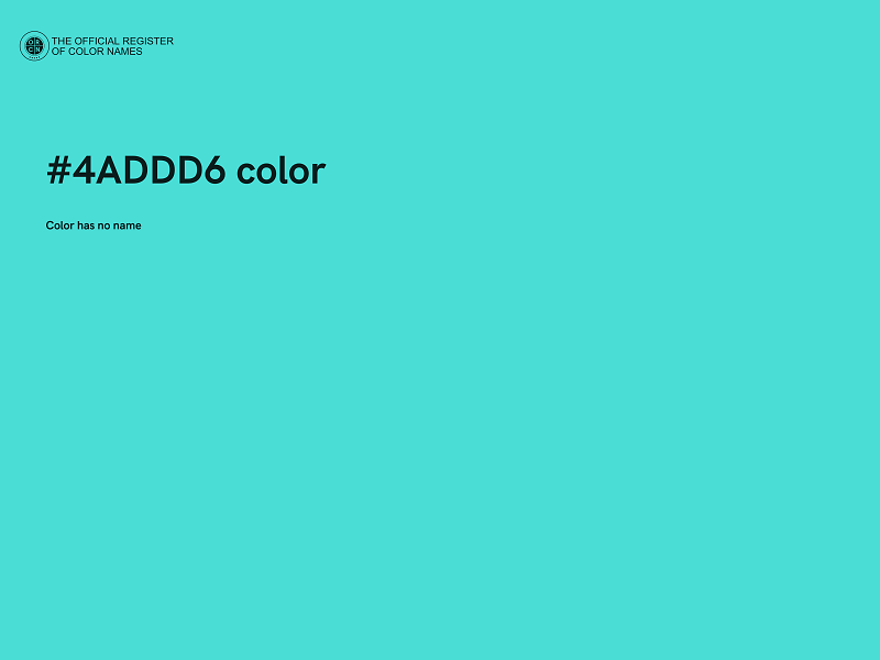 #4ADDD6 color image