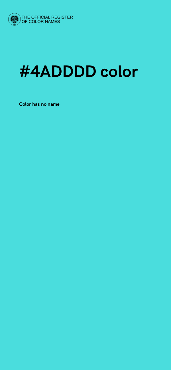 #4ADDDD color image