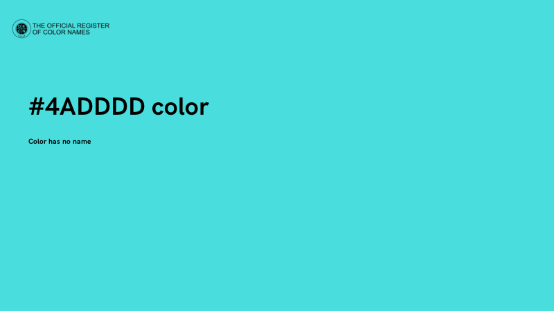 #4ADDDD color image