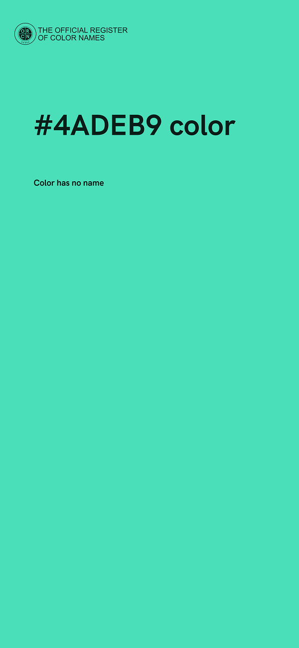 #4ADEB9 color image
