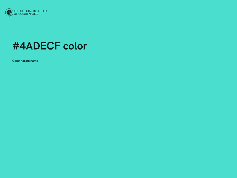 #4ADECF color image