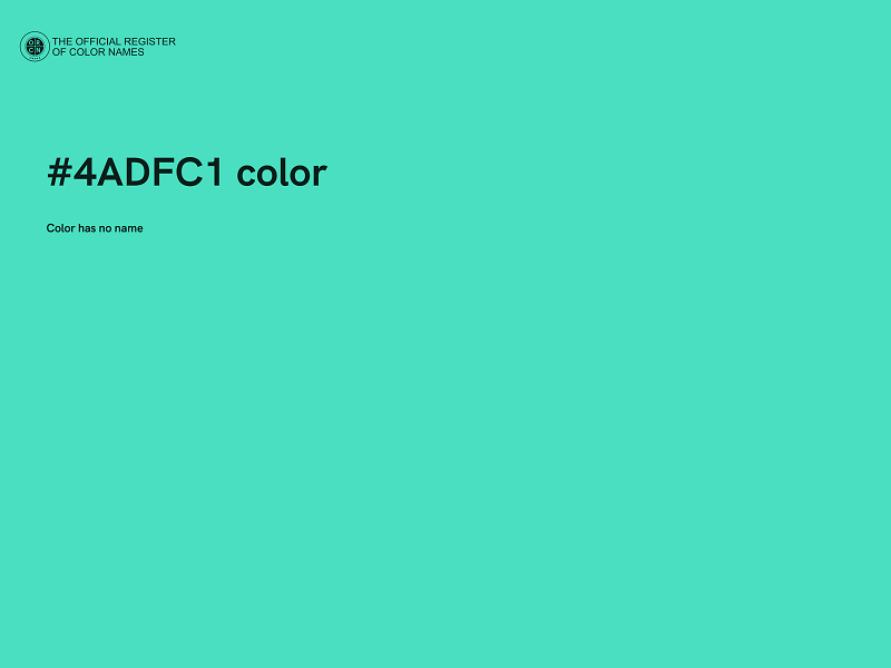 #4ADFC1 color image