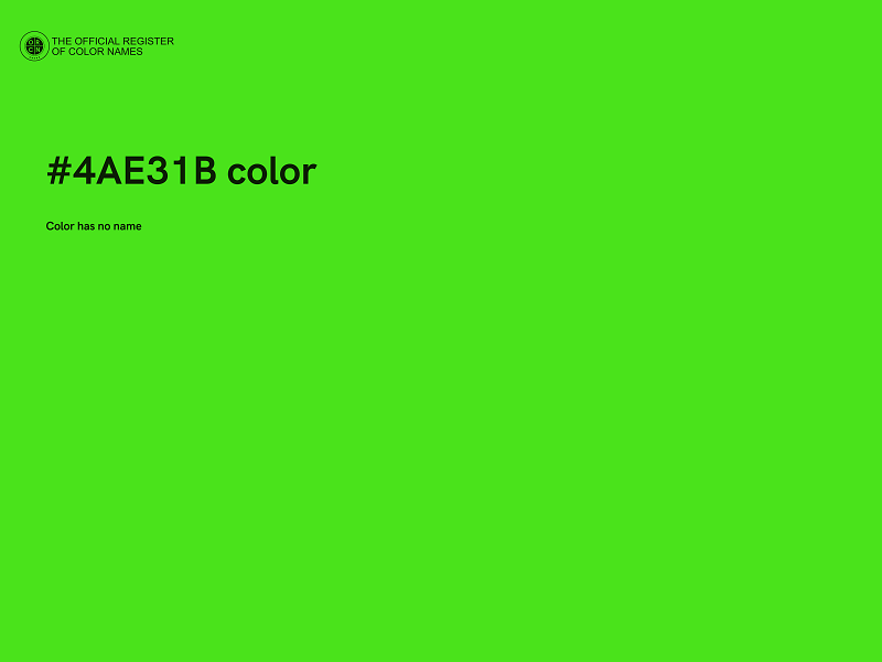 #4AE31B color image