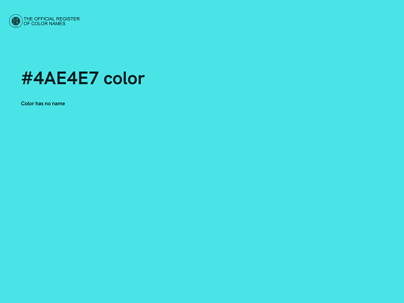 #4AE4E7 color image