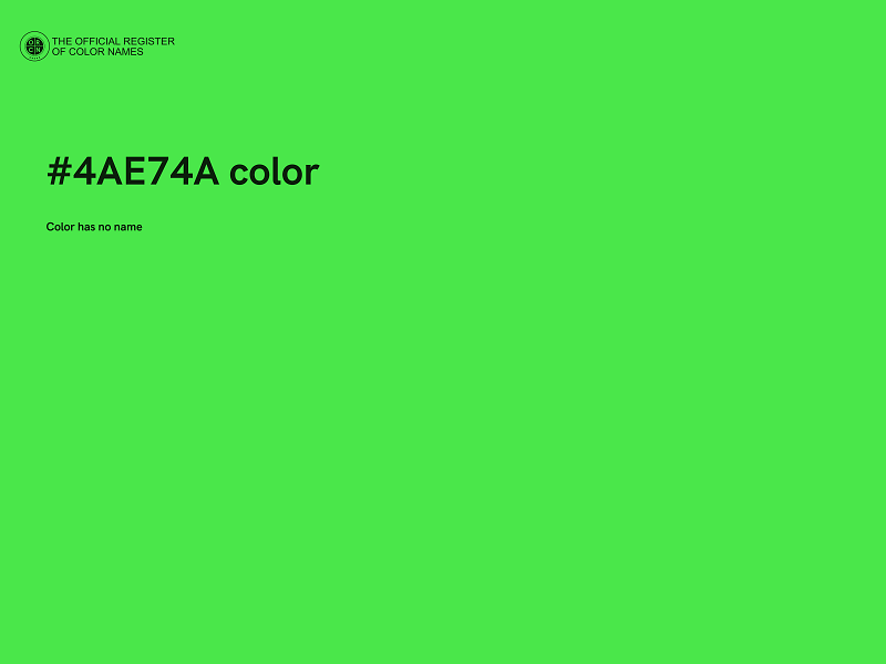 #4AE74A color image